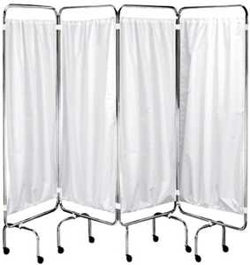 4 Fold Privacy Screens with Curtains